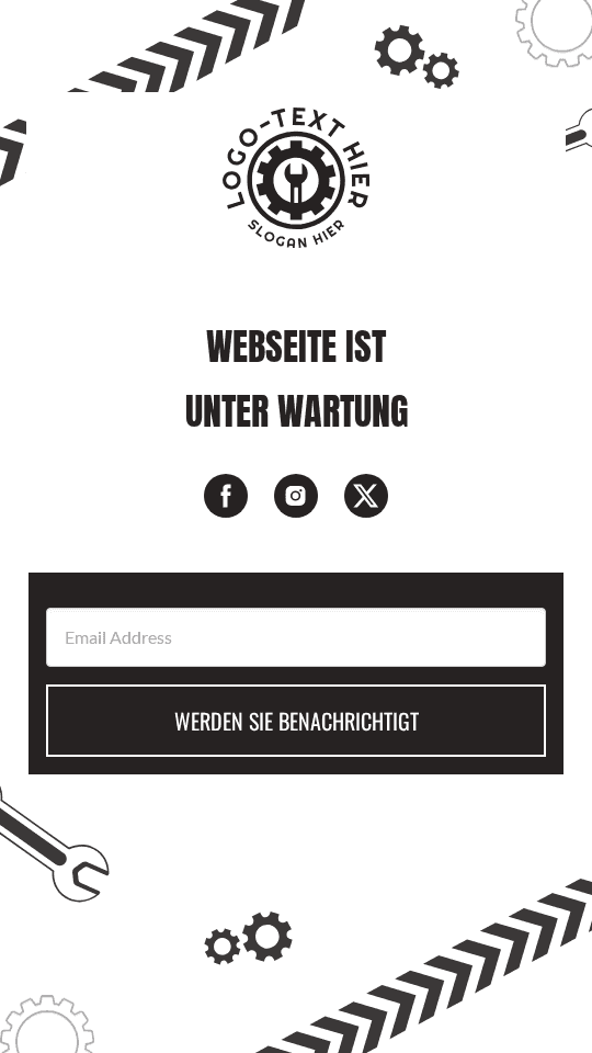 Website-Systemwartung Link in Bio