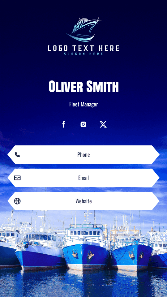 Fleet Forwarding Manager Digital Business Card Preview