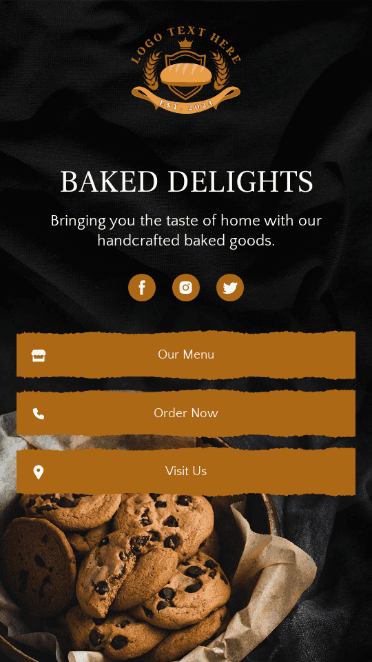 Confectionary Cake Shop Bio link template