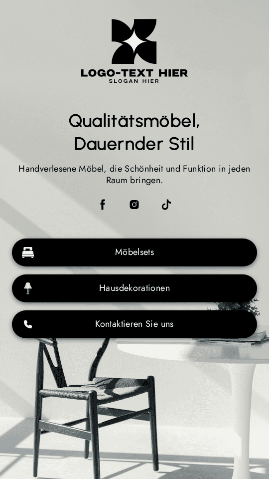 Modernes Möbelgeschäft Link in Bio