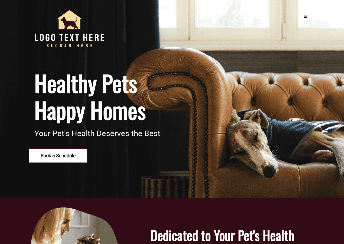 Pet Veterinarian Clinic Website Preview