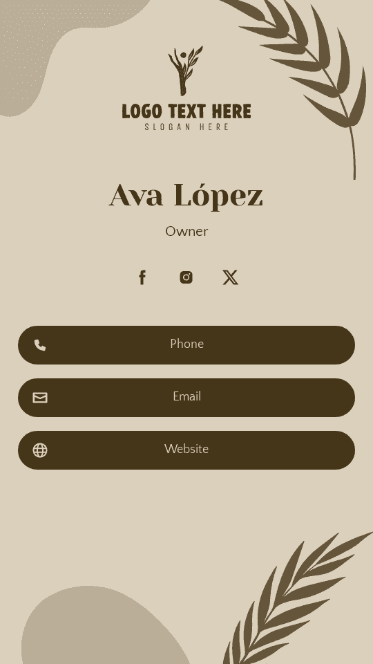 Salon Shampoo Owner Digital Business Card Preview