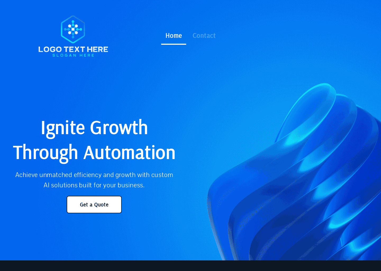 Artificial Intelligence Automation Website Preview