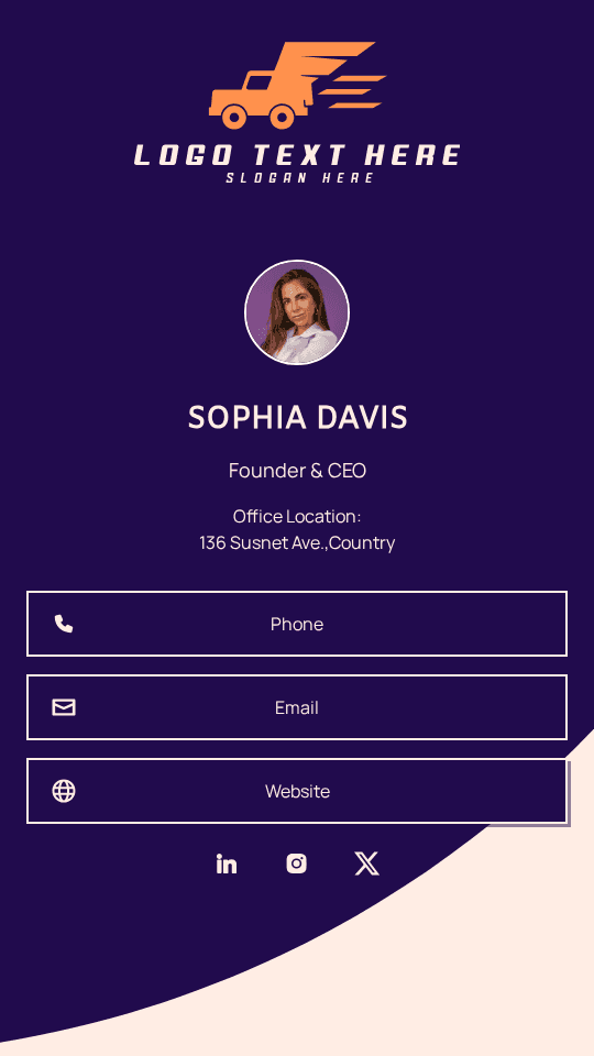 Logistics Analyst Digital Business Card Preview