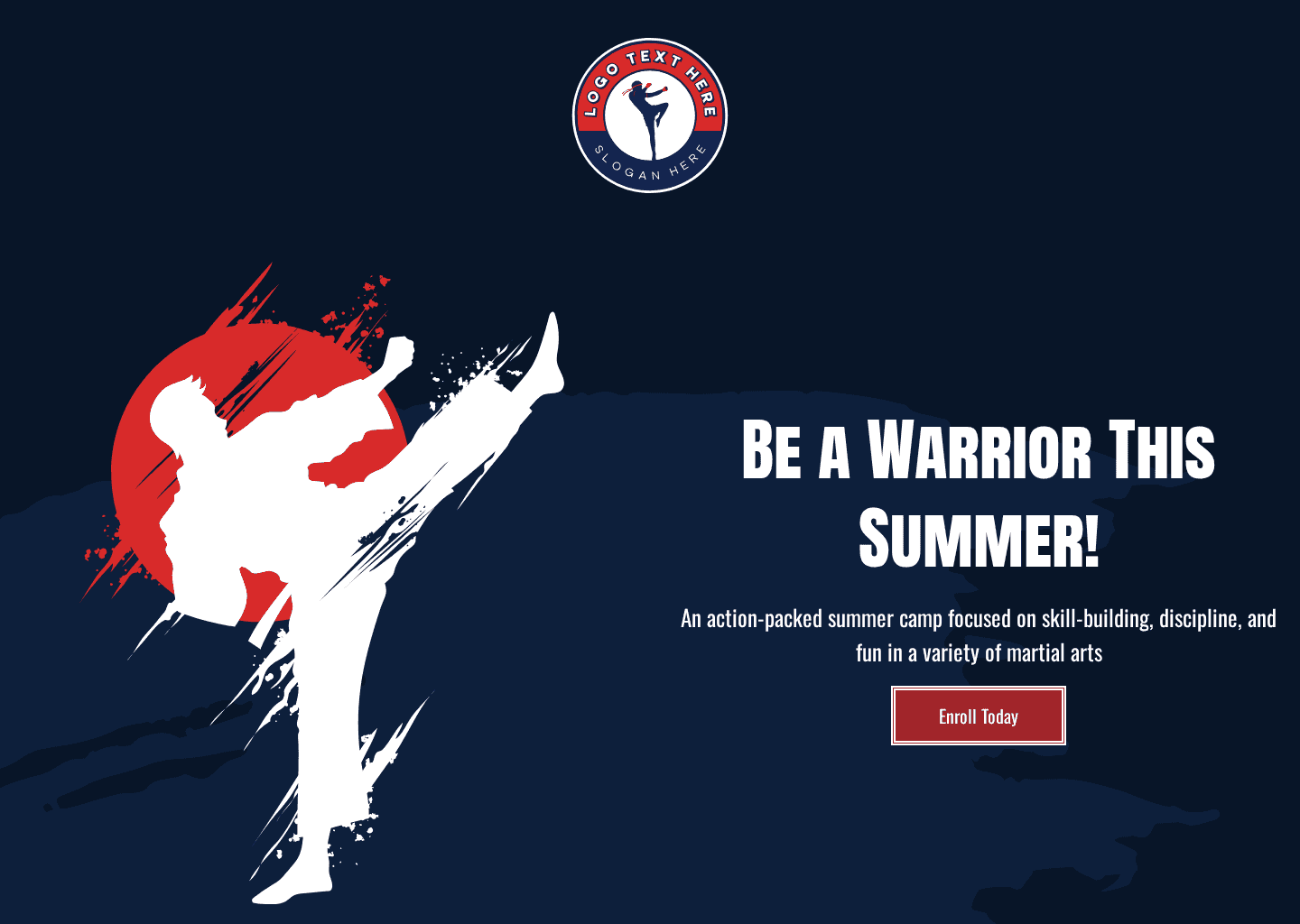Athletic Summer Camp Website Preview