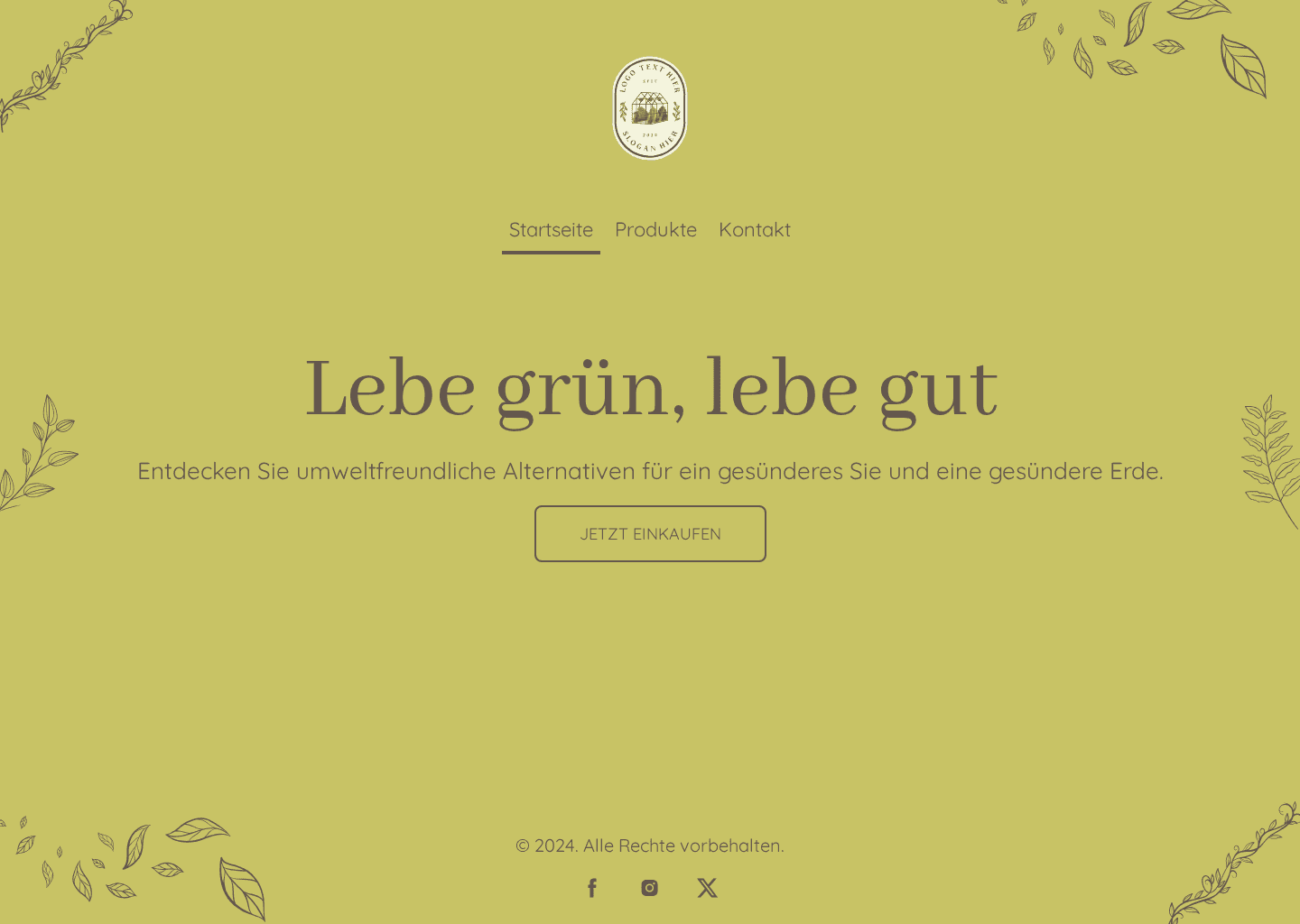 Nachhaltige Produkte Website Preview