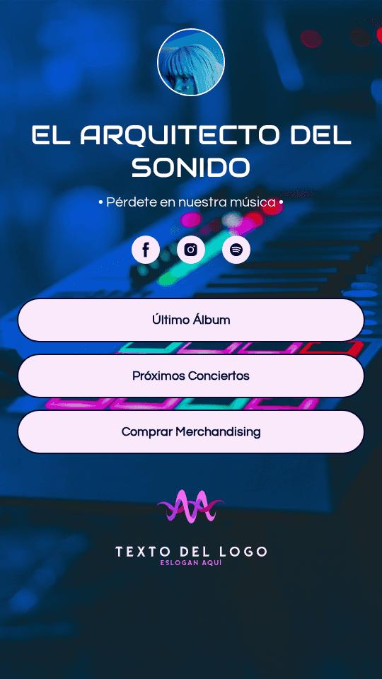 Artista de música indie Website