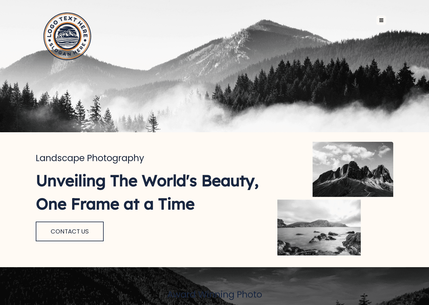 Professional Photographer Website Preview