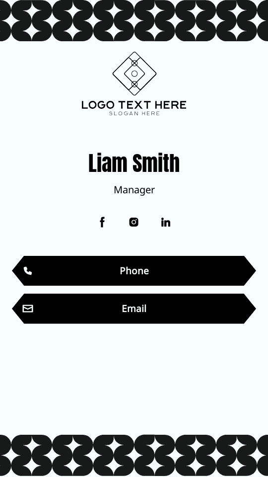 Minimalist Store Manager Digital Business Card Preview