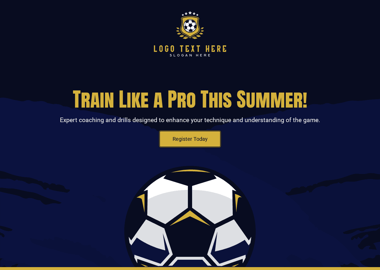 Soccer Summer Camp Website Preview