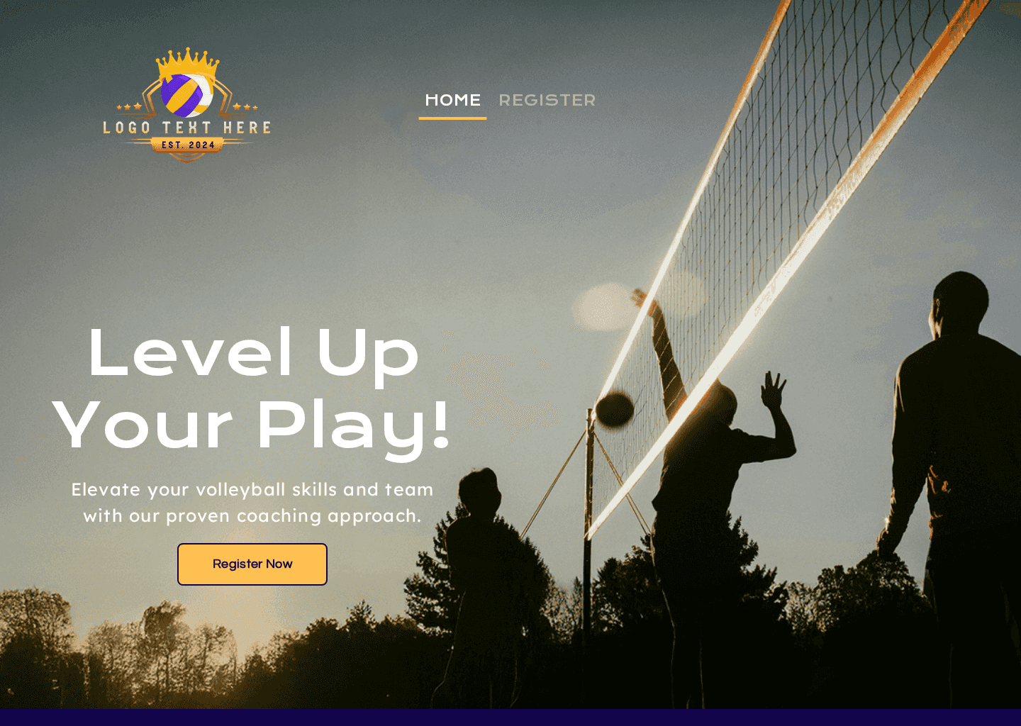 Volleyball Coaching Program Website Preview