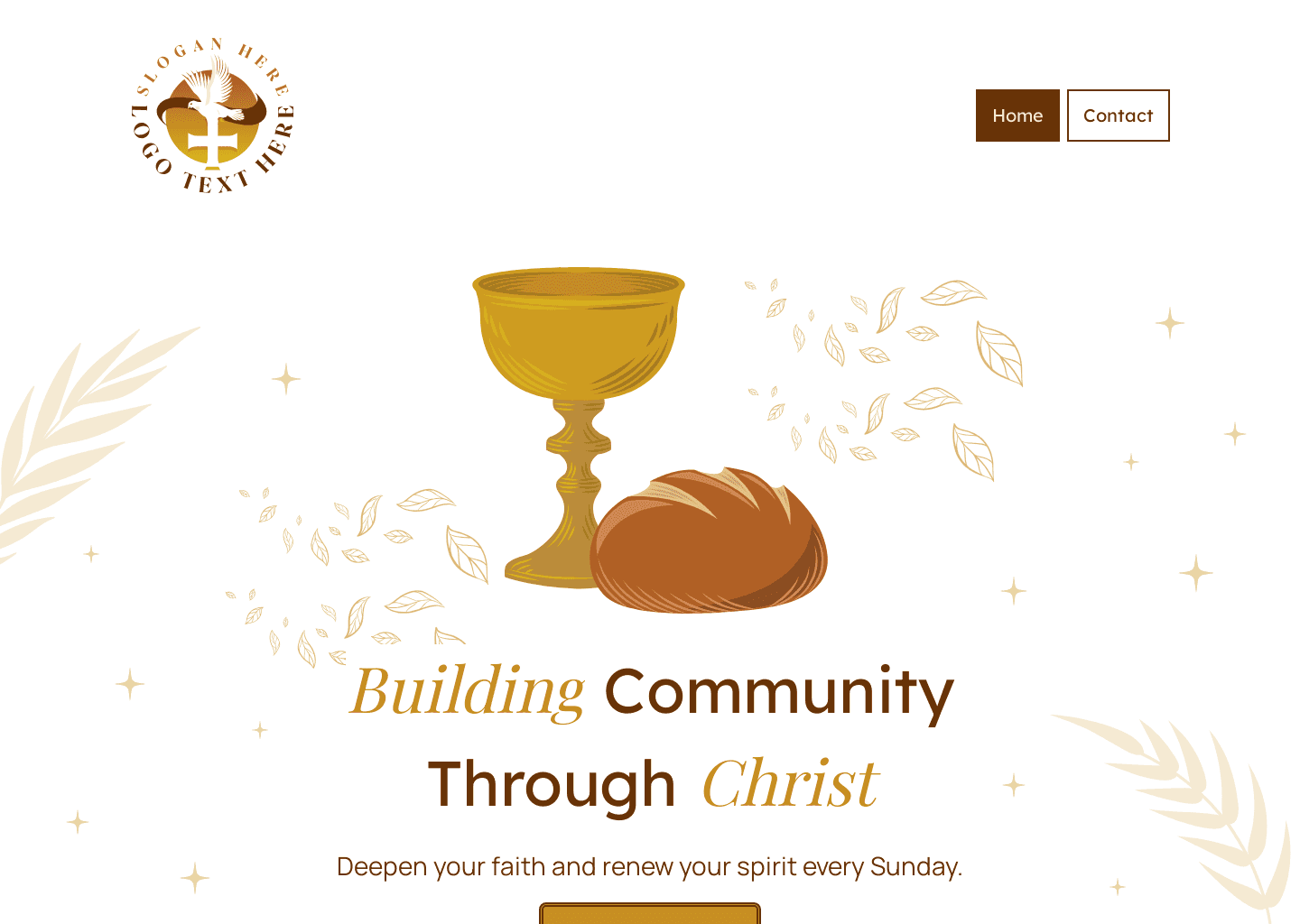 Online Worship Service Website Preview