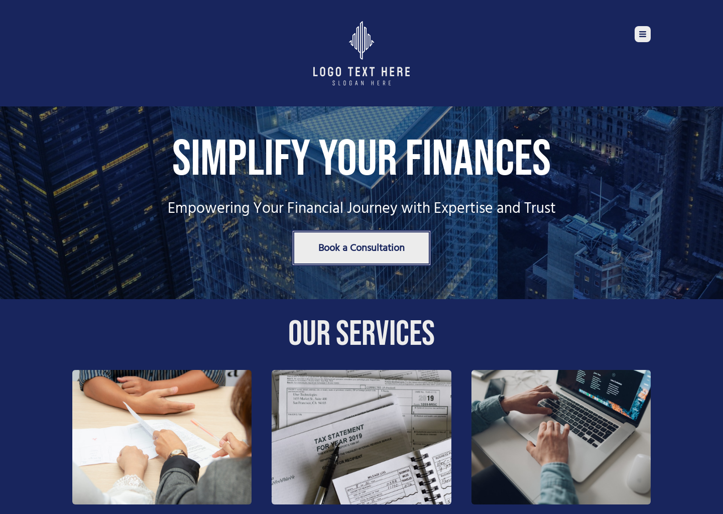 Financial Business Consultant Website