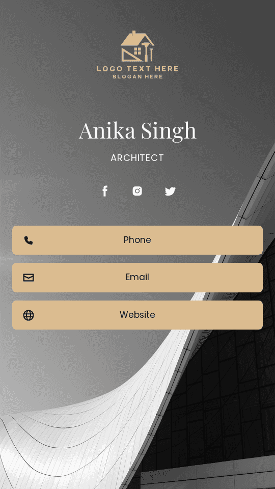 Blueprint Drafting Architect Digital Business Card