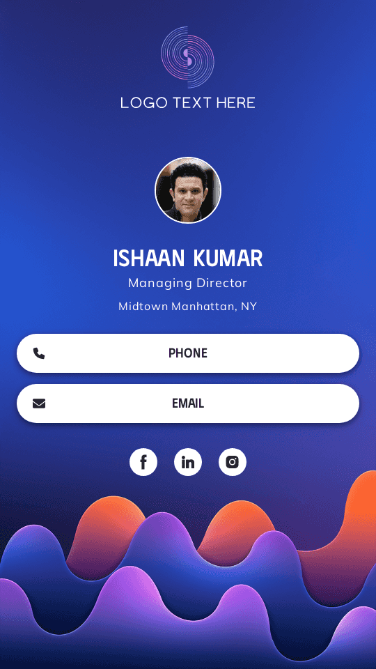 Business Managing Director Digital Business Card
