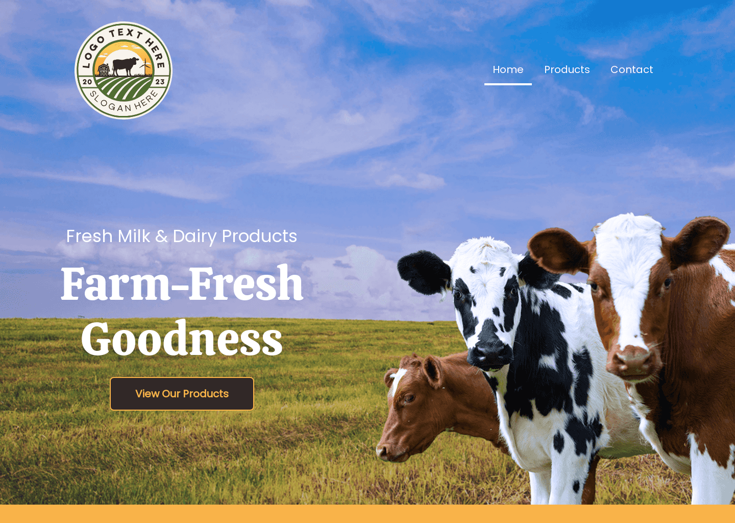 Farm Produce Store website design