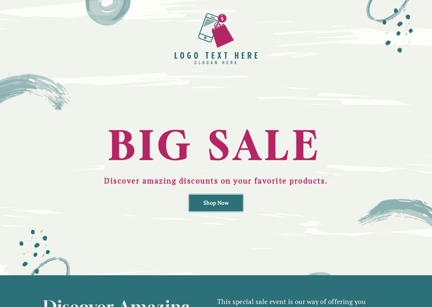 Brush Sale Promo Website Preview