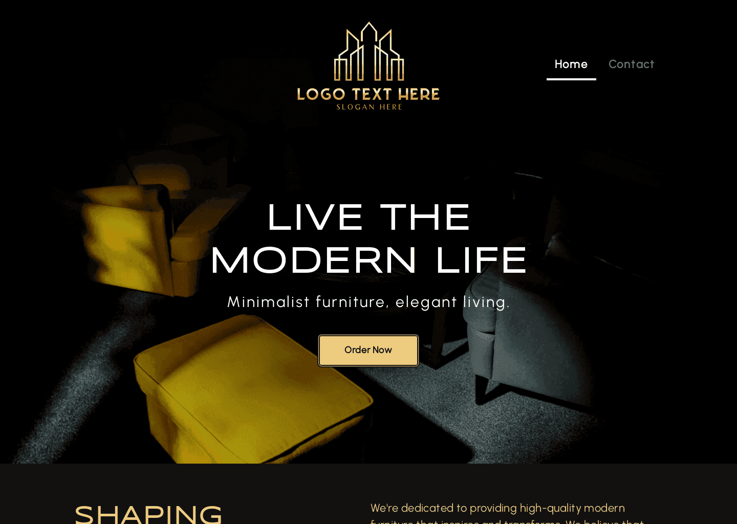 Modern Furniture Showroom Website Preview