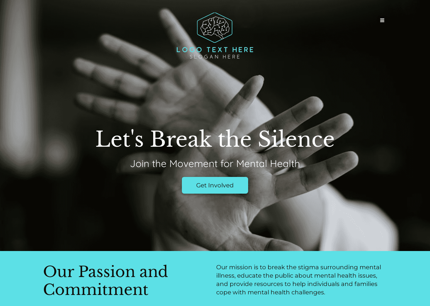 Mental Health Charity Website Preview