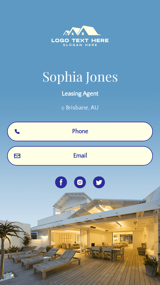Property Leasing Agent Digital Business Card