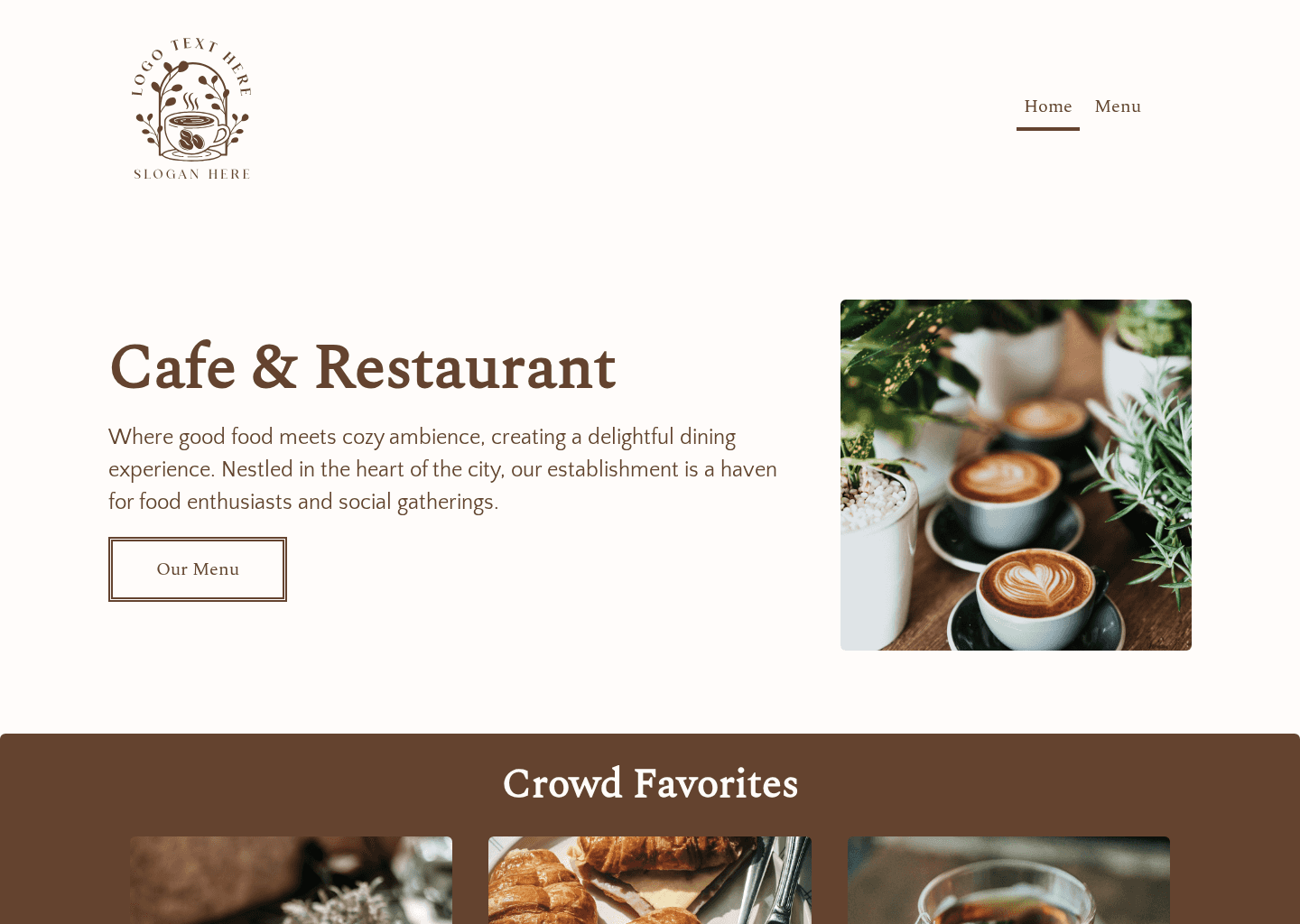 Cafe & Restaurant Website