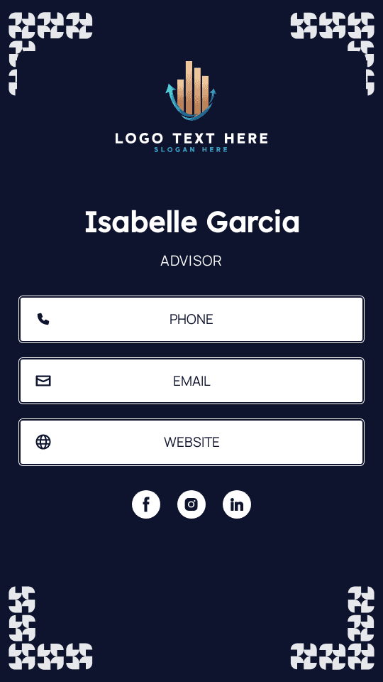 Financial Enterprise Advisor Digital Business Card Preview