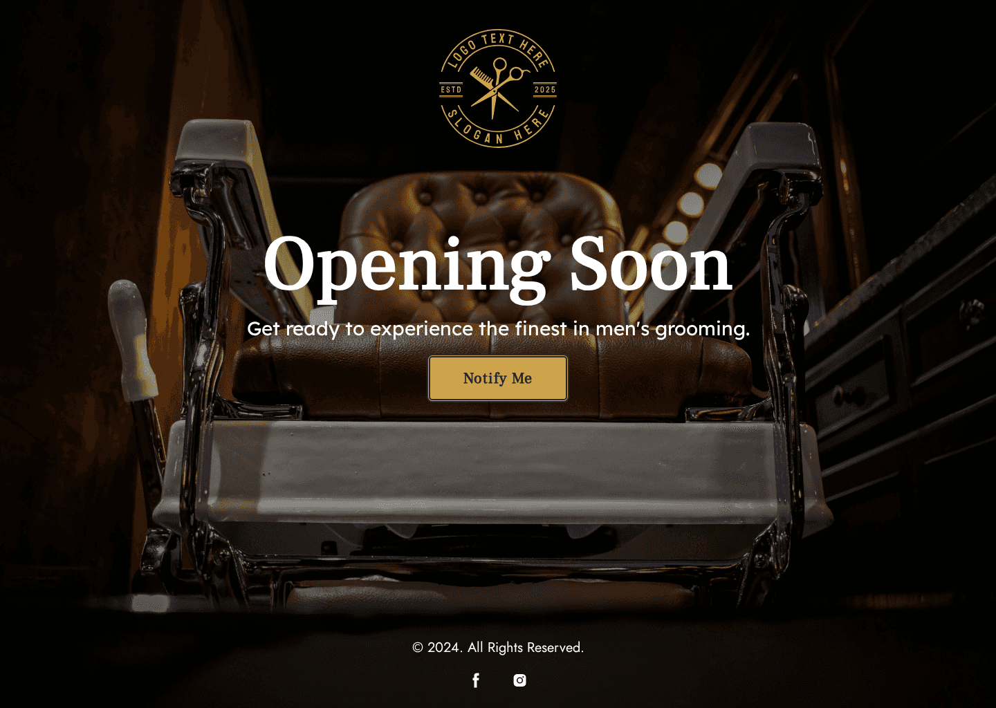 Barber Shop Opening Soon Website Preview