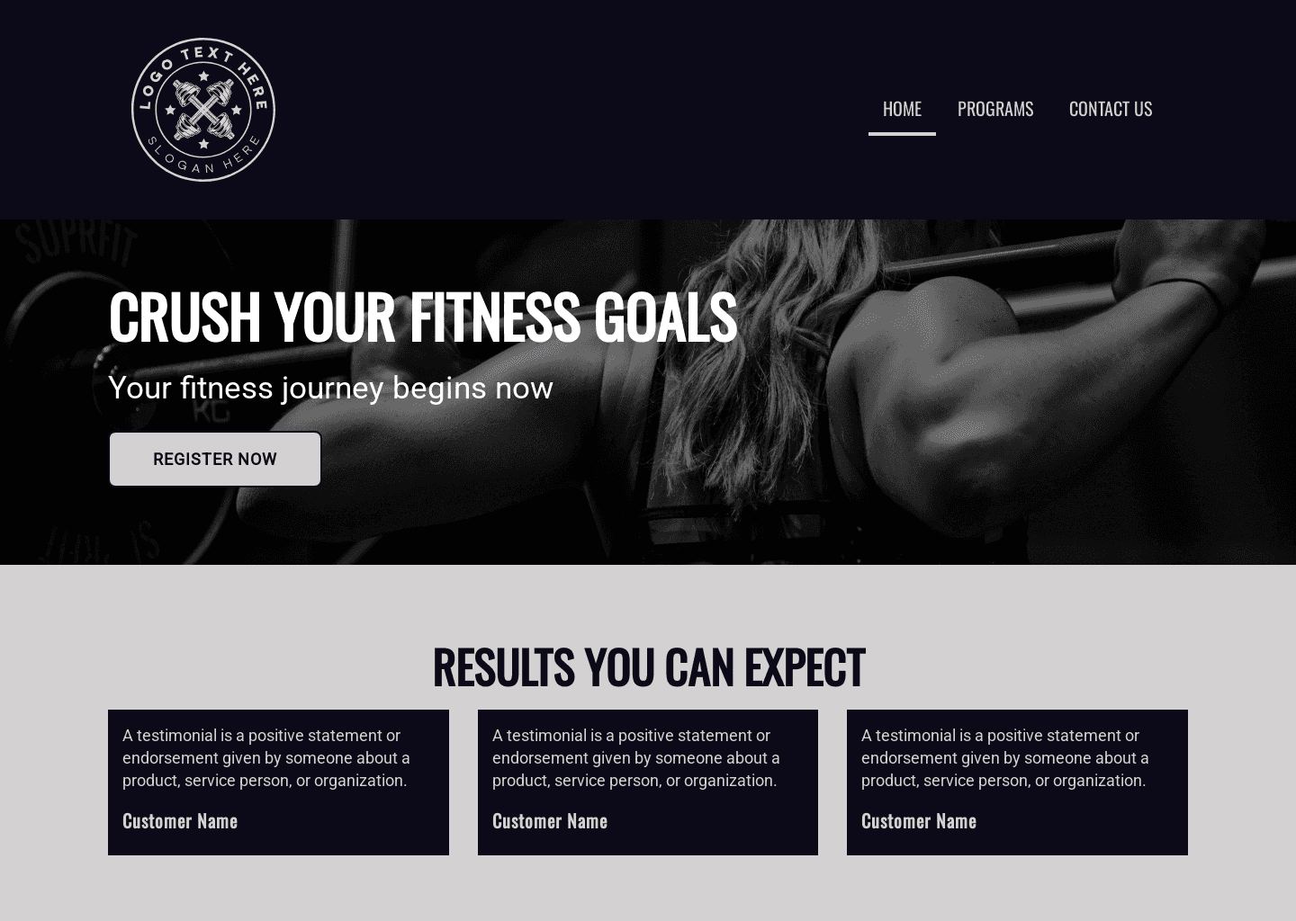 Gym Fitness Website Preview