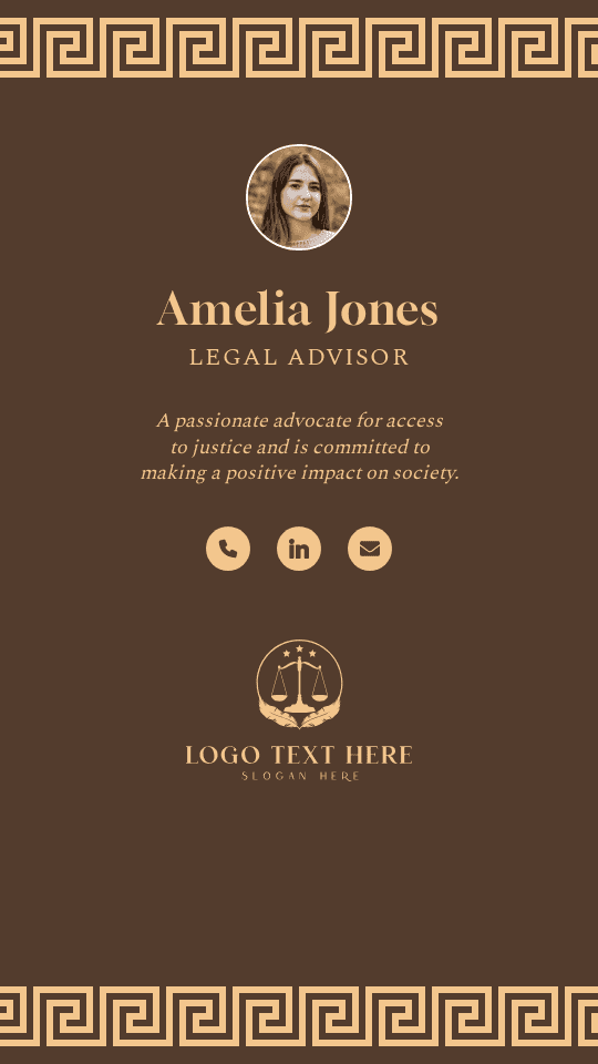 Legal Advisor Digital Business Card Preview