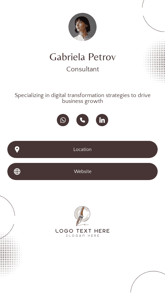 Simple Business Consultant Digital Business Card