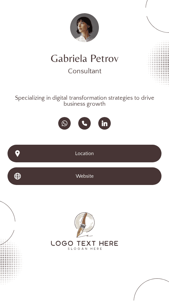 Simple Business Consultant Digital Business Card Preview