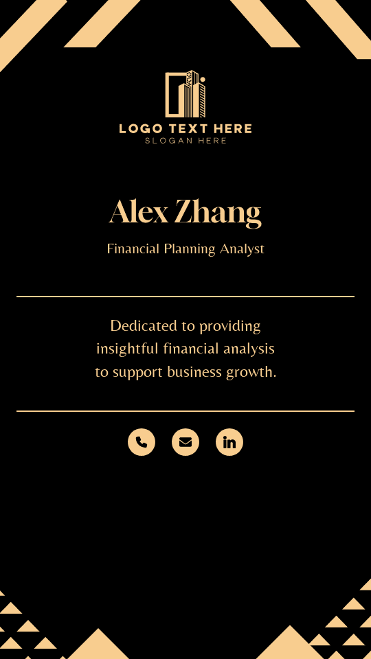 Financial Planning Analyst Digital Business Card