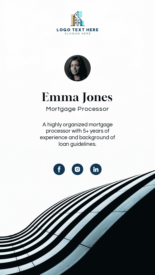 Mortgage Processor Digital Business Card