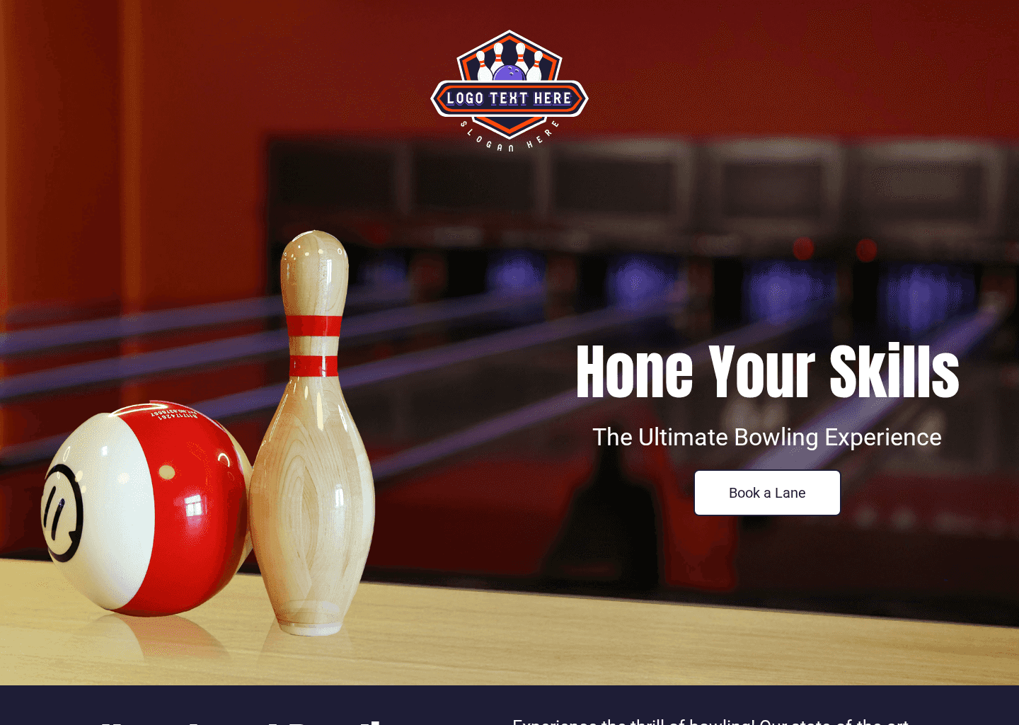Bowling Sports Match Website Preview