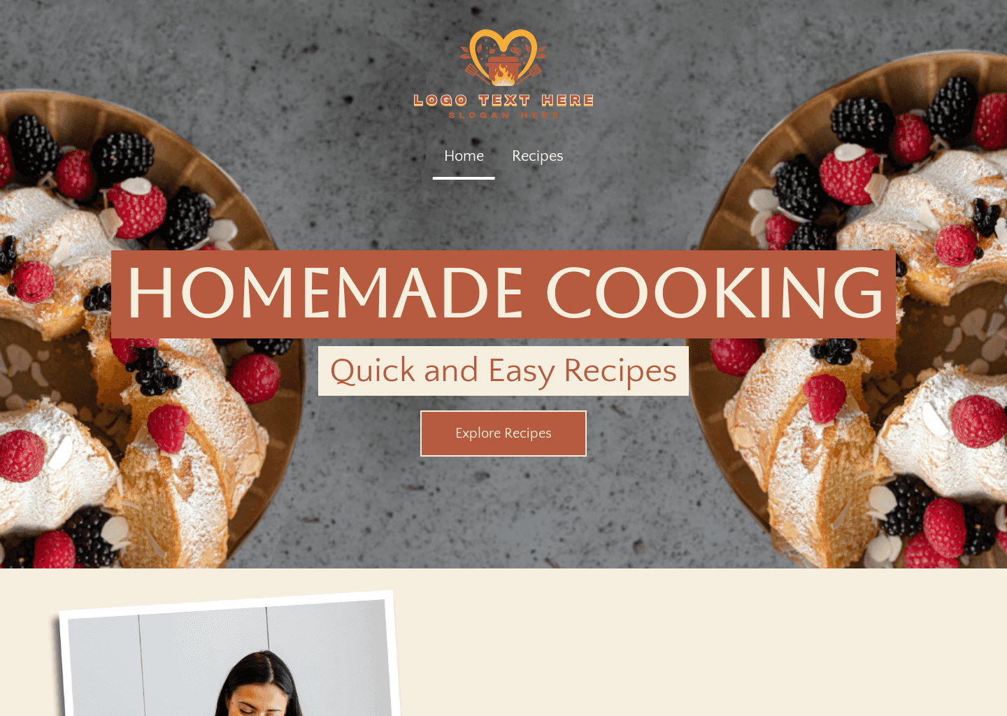 Food Blog Recipe Website Preview