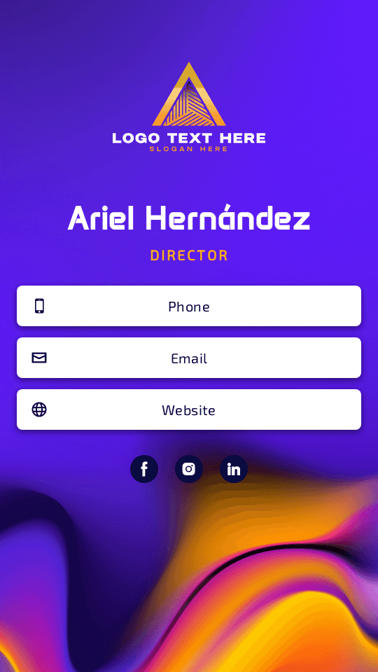 Generic Corporate Director Digital Business Card Preview