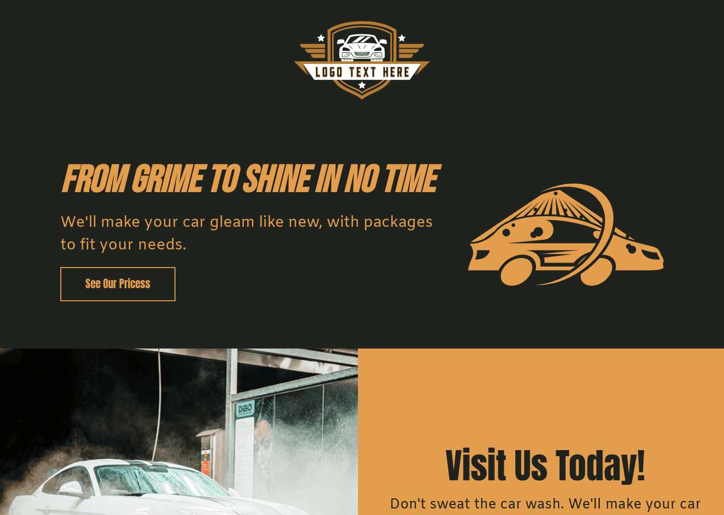 Clean Car Wash Website Preview