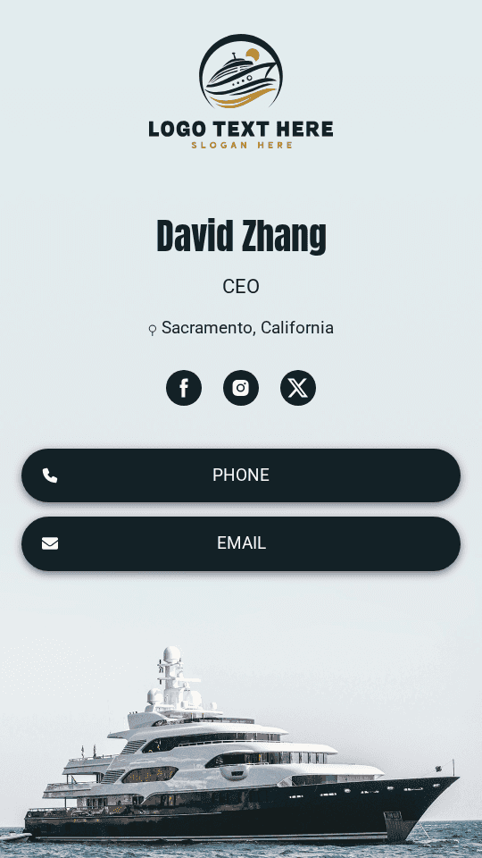 Yacht Detailing CEO Digital Business Card Preview