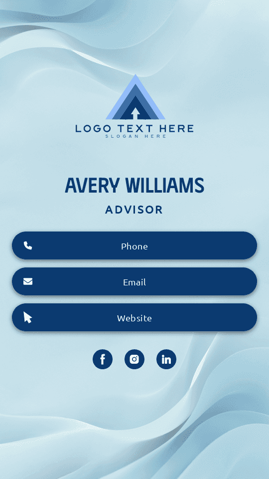 Professional Agency Advisor Digital Business Card Preview