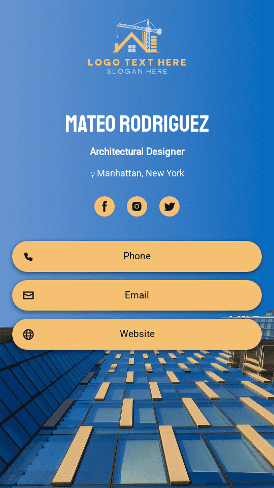 Expert Architectural Designer Digital Business Card
