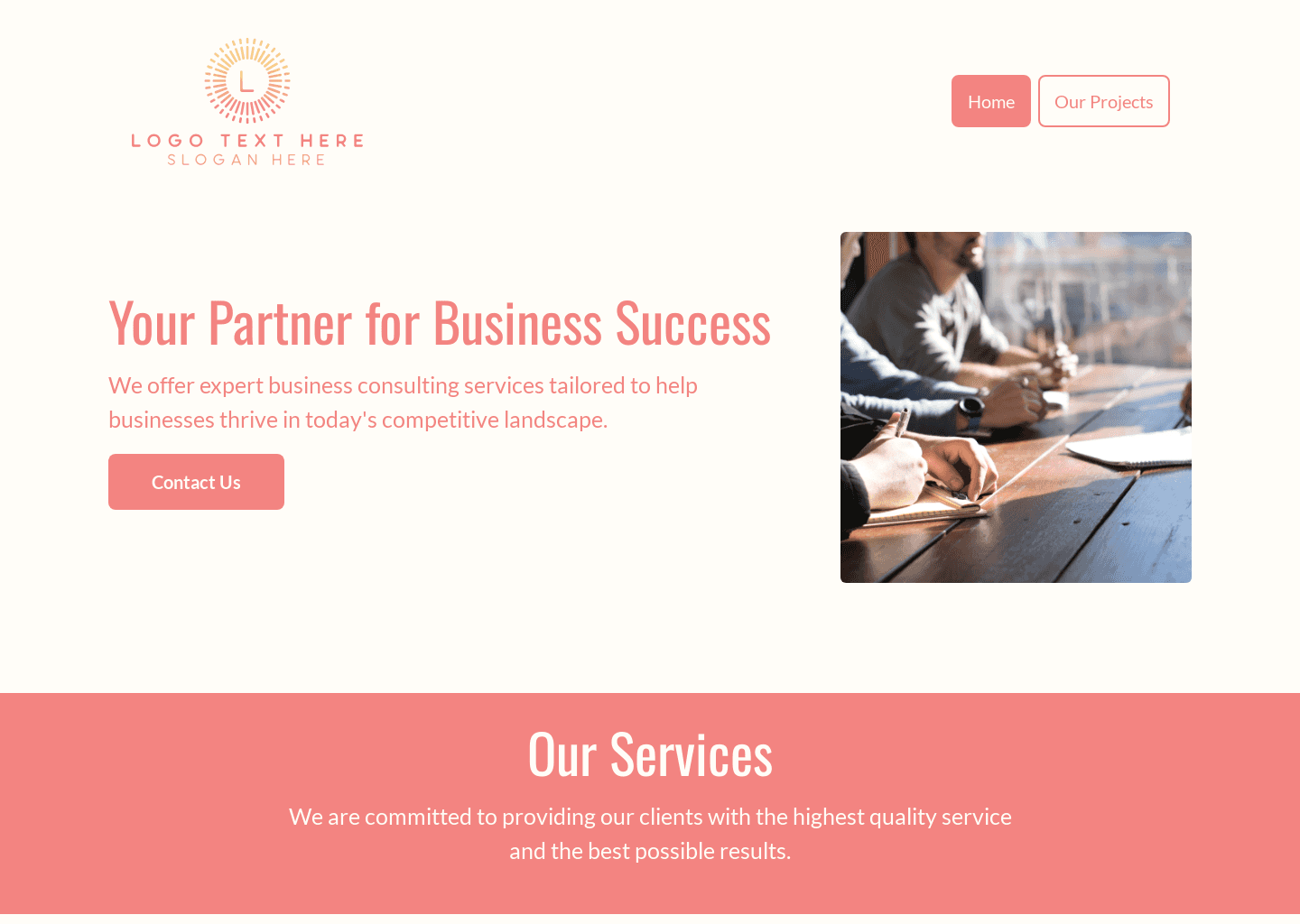 Business Consulting Services Website Builder Create a Website