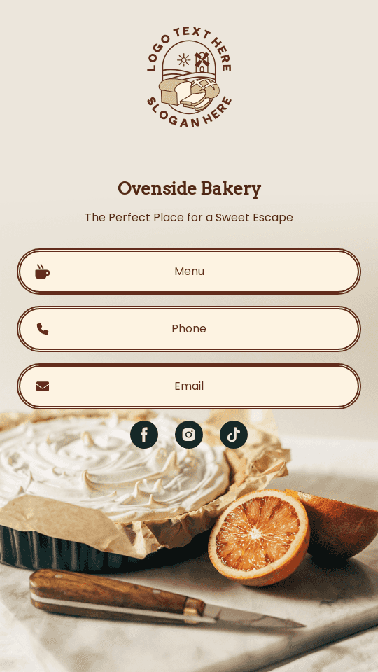 Bakery Cafe Link in Bio Preview