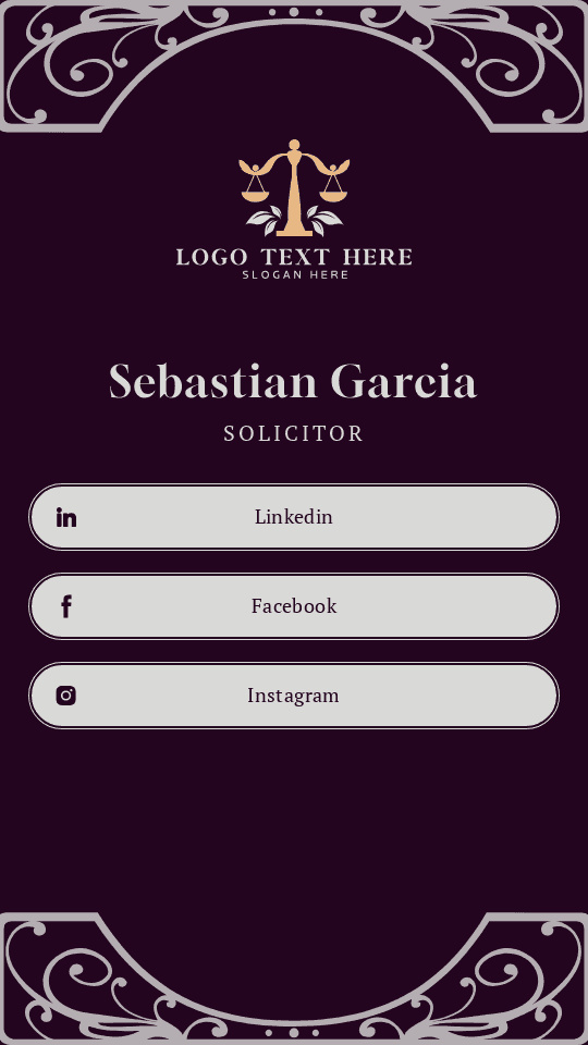 Legal Firm Solicitor Digital Business Card Preview