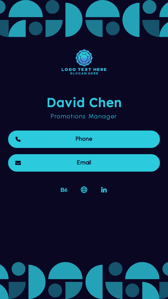 Promotions Manager Digital Business Card