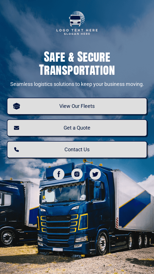 Logistics Trucking Service Link in Bio Preview