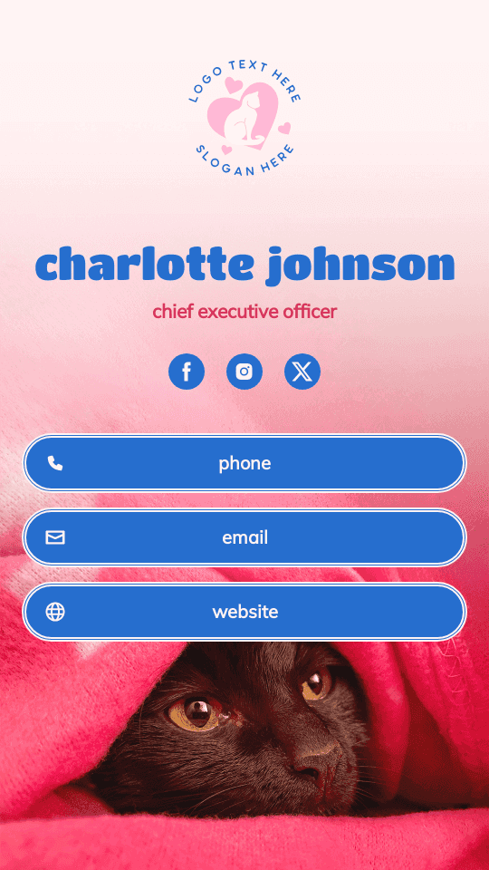 Animal Boarding CEO Digital Business Card