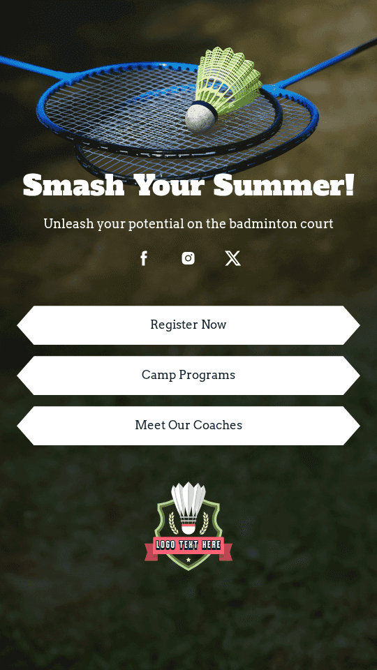 Badminton Summer Camp Link in Bio Preview