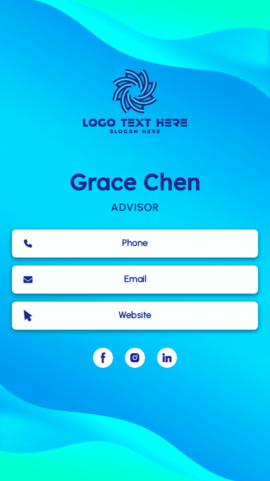 Business Professional Advisor Digital Business Card Preview