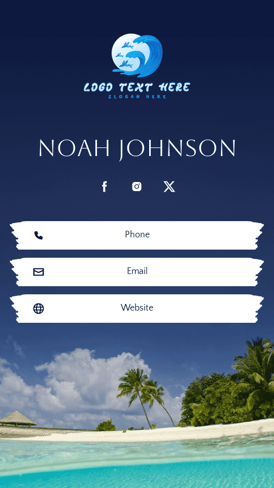 Generic Beach Startup Digital Business Card Preview
