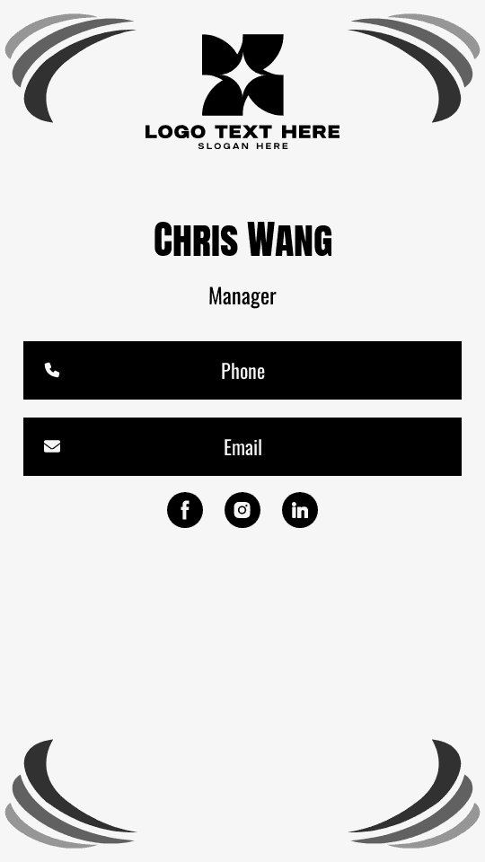 Generic Enterprise Manager Digital Business Card Preview